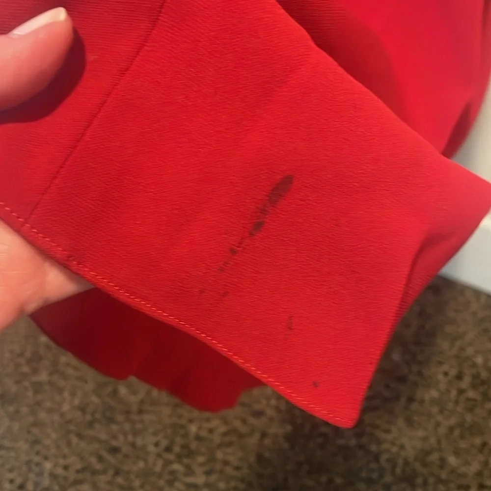 Badgley Mischka VINTAGE RED jersey gown size 8 - Picture 10 of 15